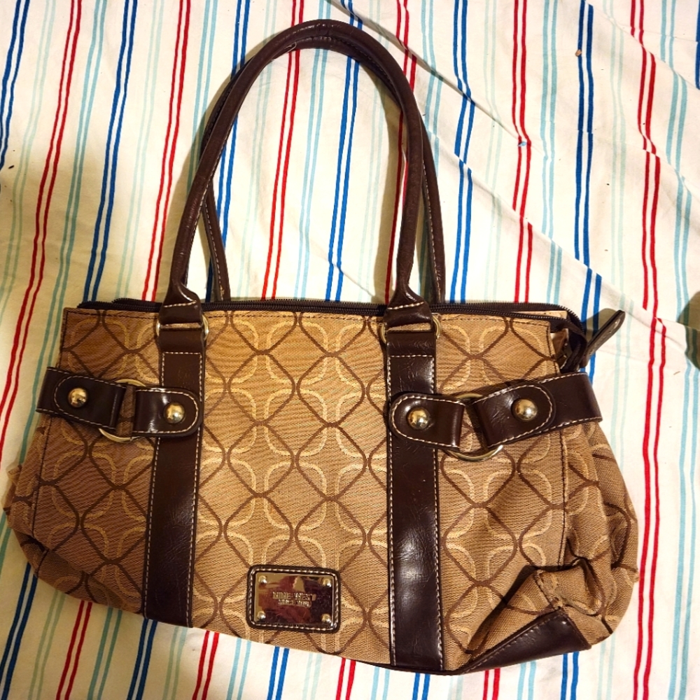 Nine West Brown and Tan Purse